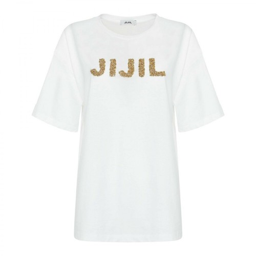 Jijil, T-shirt con dettaglio logo Biały, female, 351.00PLN