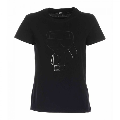 Karl Lagerfeld, Ikonik Outline T-shirt Czarny, female, 427.00PLN