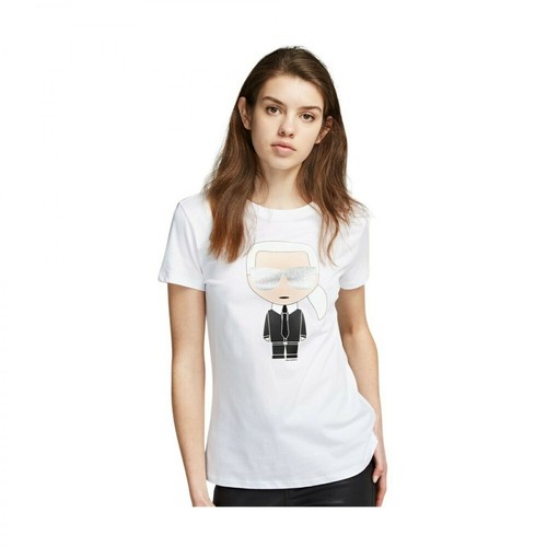 Karl Lagerfeld, ikonik t-shirt Biały, female, 377.00PLN