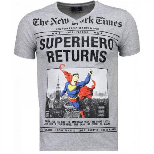 Local Fanatic, SuperHero Returns T-shirt Szary, male, 272.29PLN