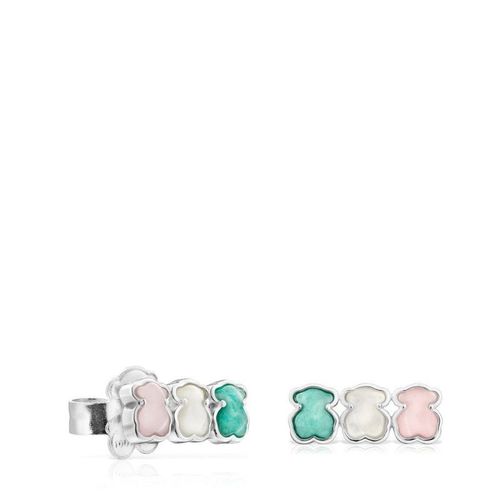 Mini Color - Kolczyki Tous ze srebra z kwarcem, masą perłową i amazonitem 359.00PLN