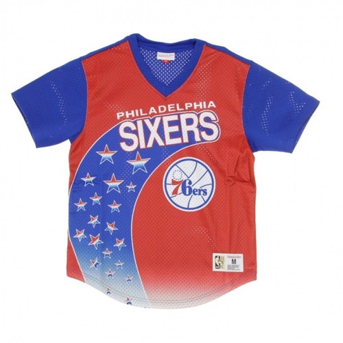 Mitchell & Ness, Casacca NBA T-Shirt Phi76E Niebieski, male, 482.00PLN