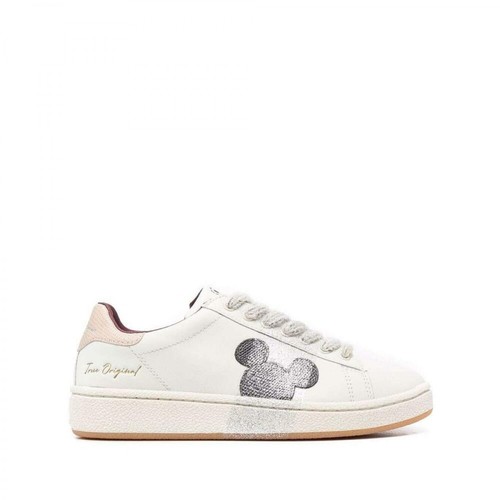 MOA - Master OF Arts, Sneakers with Side Mickey Mouse Spray Detail Biały, female, 656.00PLN