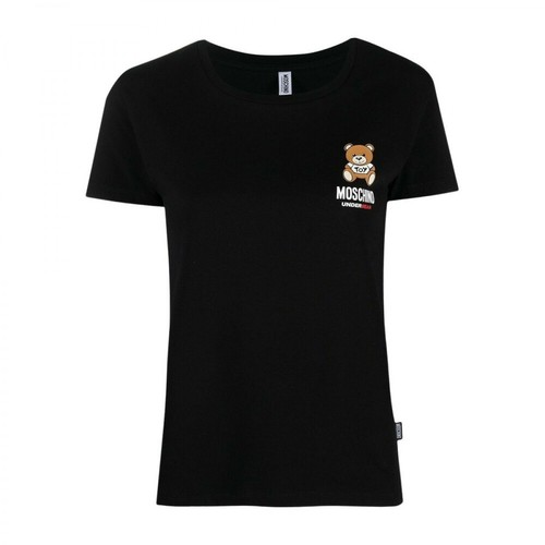 Moschino, Bear Logo T-Shirt Czarny, female, 314.55PLN