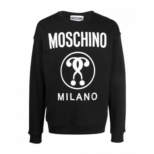 Moschino, J170470271555 Cotton Sweatshirt Czarny, male, 903.00PLN