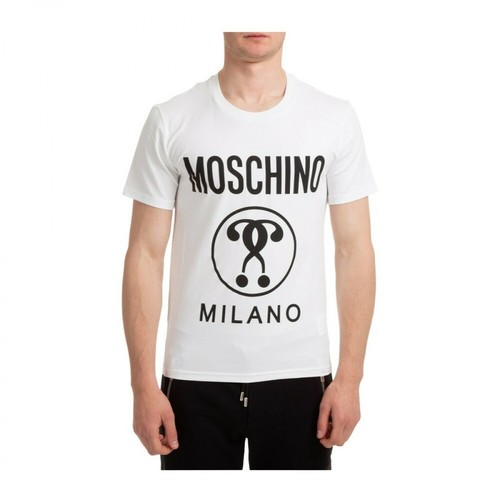 Moschino, short sleeve t-shirt crew neckline Biały, male, 684.00PLN