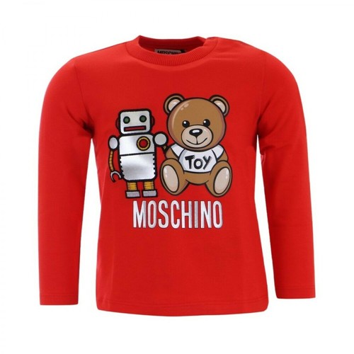 Moschino, T-Shirt Teddy Robottino Czerwony, female, 397.60PLN