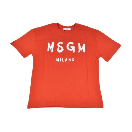 Msgm, Kids T-shirt Czerwony, male, 133.00PLN