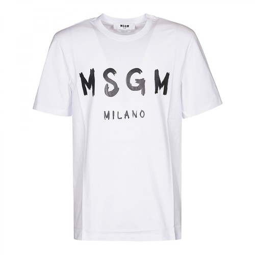 Msgm, T-shirt Biały, male, 206.00PLN