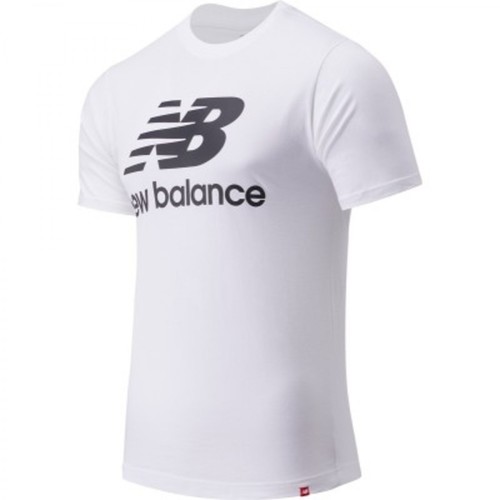 New Balance, t-shirt Biały, male, 201.00PLN