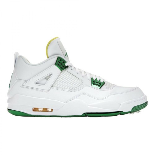 Nike, Air Jordan 4 Golf Metallic Green Sneakers Biały, male, 2491.00PLN