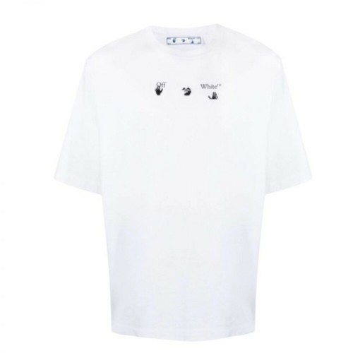 Off White, Arrows Print Cotton T-shirt Biały, male, 985.00PLN