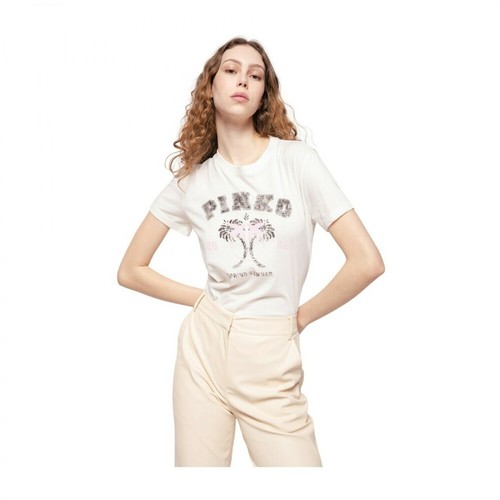Pinko, T-Shirt Tivoli Biały, female, 335.00PLN