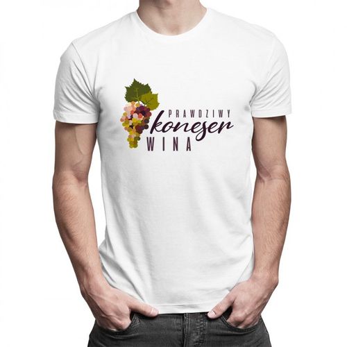 Prawdziwy koneser wina - męska koszulka z nadrukiem 69.00PLN