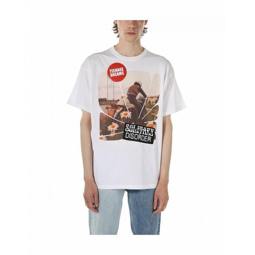 Raf Simons, Solitary Disorder T-Shirt Biały, male, 1460.00PLN