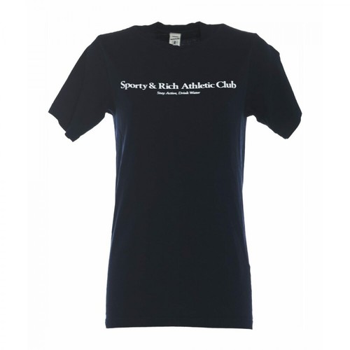 Sporty & Rich, Athletic Club T-Shirt Niebieski, female, 320.00PLN