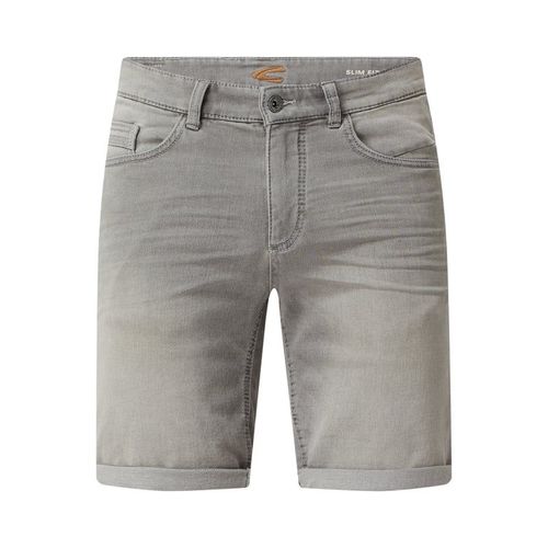 Szorty jeansowe o kroju slim fit z dzianiny dresowej stylizowanej na denim model ‘Madison’ 279.99PLN