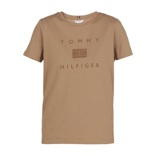 Tommy Hilfiger, T-shirt Beżowy, female, 154.00PLN