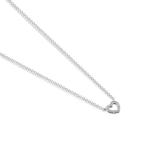 Tous Les Classiques - Naszyjnik z białego złota w kształcie serca z diamentami 2289.00PLN