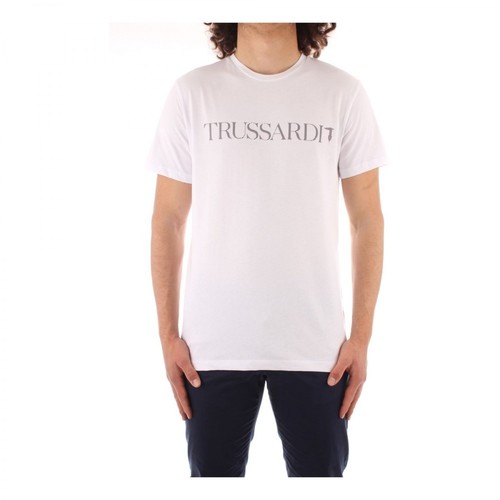 Trussardi, 52T00498 1T003613 T-shirt Biały, male, 271.00PLN