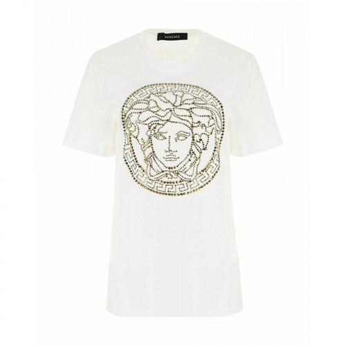 Versace, 10015291A011252W110 T-Shirt Biały, female, 1533.00PLN