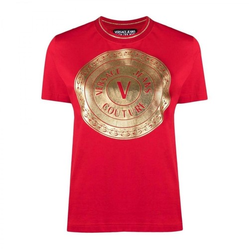 Versace Jeans Couture, B2Hwa7Tcwdp613 Short sleeve t-shirt Czerwony, female, 502.00PLN