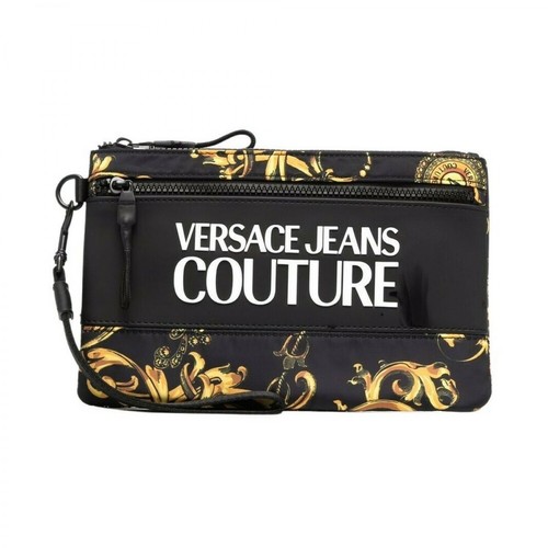 Versace Jeans Couture, Clutch Czarny, male, 388.00PLN