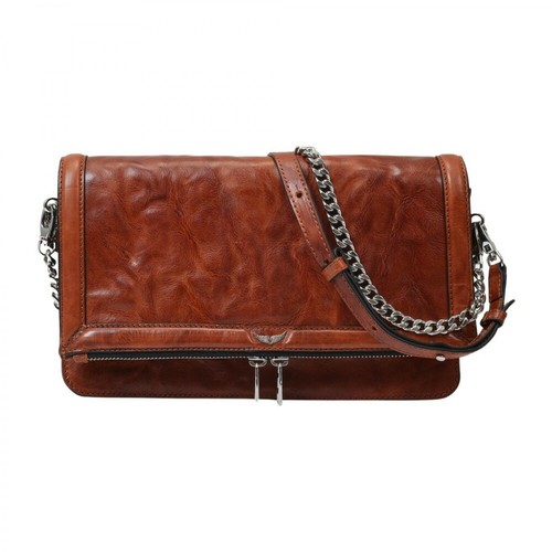 Zadig & Voltaire, Rock Novel Bag in Leather Brązowy, female, 2361.28PLN