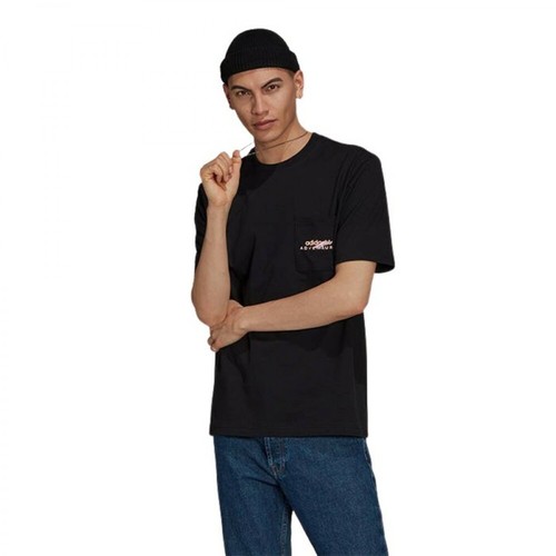 Adidas Originals, Koszulka Adventure Pocket Logo Tee Gn2363 XS Czarny, male, 159.85PLN