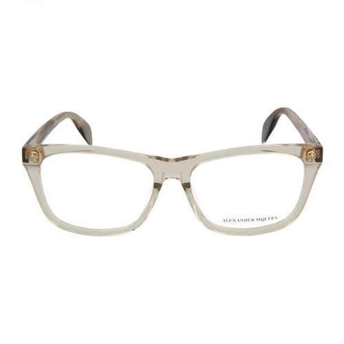 Alexander McQueen, Square Optical Glasses Biały, female, 1031.00PLN