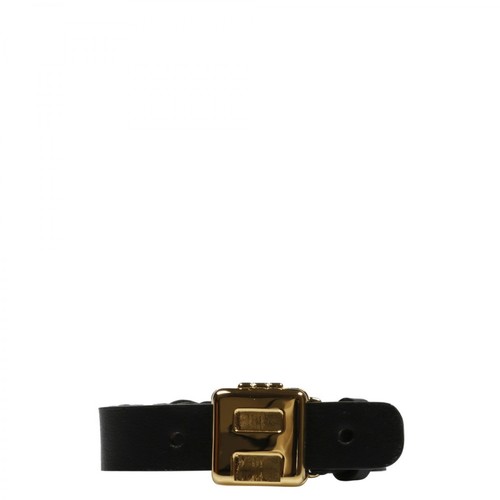 Ambush, Logo Leather Bracelet Czarny, male, 3010.00PLN
