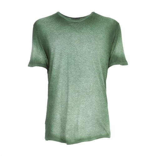 Avant Toi, Round Neck T-Shirt With Shadows Zielony, male, 1277.00PLN