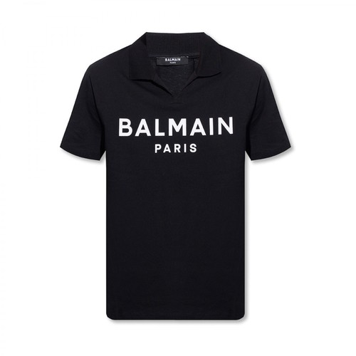 Balmain, Polo shirt with logo Czarny, male, 2052.00PLN