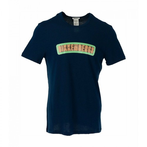 Bikkembergs, T-Shirt Niebieski, male, 377.69PLN