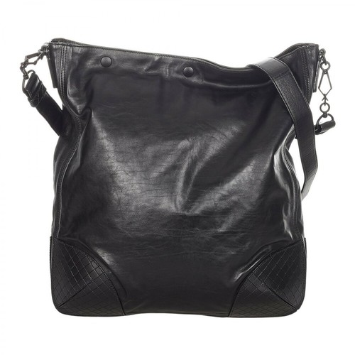 Bottega Veneta Vintage, Pre-owned Intrecciomirage Leather Crossbody Bag Czarny, female, 3292.40PLN