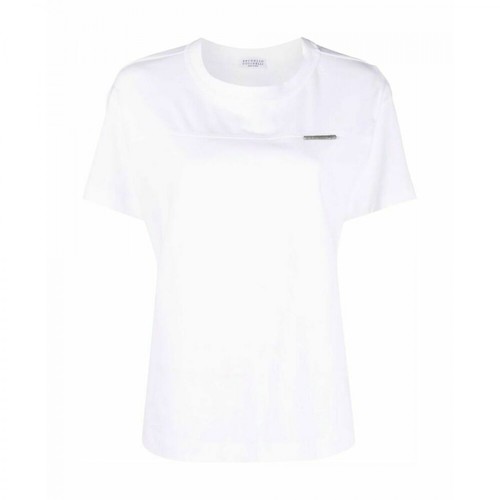 Brunello Cucinelli, T-Shirt Biały, female, 2144.00PLN