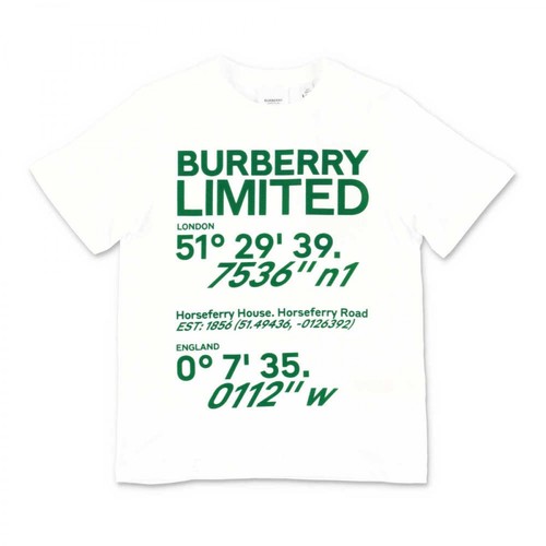 Burberry, cotton jersey Brush Coord t-shirt Biały, unisex, 681.21PLN