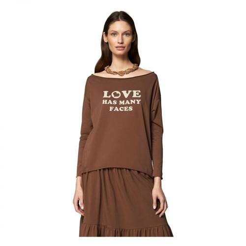 by Insomnia, Megan T-Shirt Love HAS Brązowy, female, 99.00PLN
