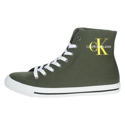 Calvin Klein Jeans, B4S0671 Sneakers alta Zielony, male, 399.00PLN