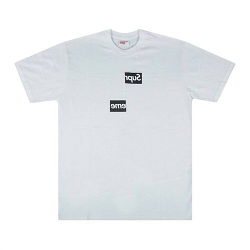Comme des Garçons, Logo T-shirt Biały, male, 2235.00PLN