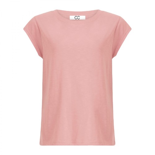Coster Copenhagen, Heart Basic T-shirt Cch1100 Różowy, female, 111.60PLN