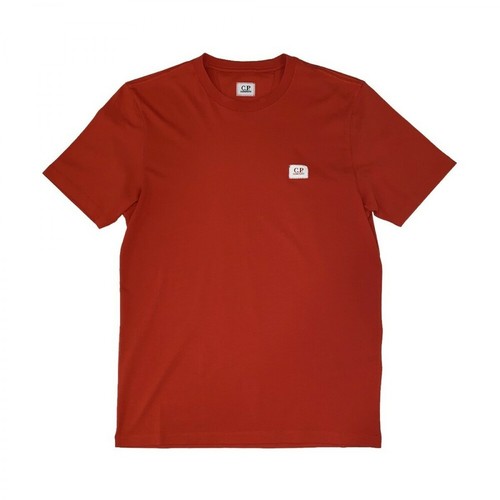 C.p. Company, t-shirt à patch logo Czerwony, male, 365.00PLN