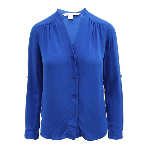 Diane von Furstenberg Pre-owned, Bluzka z długim rękawem Niebieski, female, 808.00PLN