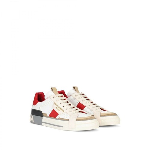 Dolce & Gabbana, Custom 2.Zero Sneakers with Contrasting Details Biały, male, 2754.40PLN