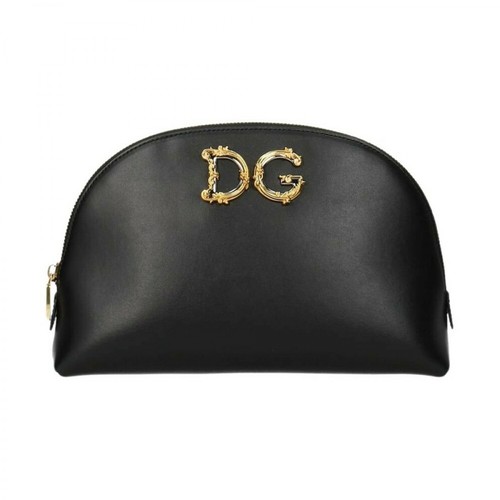 Dolce & Gabbana, Embellished DG Pouch Bag Czarny, female, 1367.00PLN