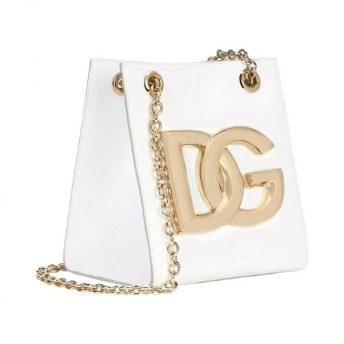 Dolce & Gabbana, Millennials Logo Shoulder Bag Biały, female, 9029.00PLN