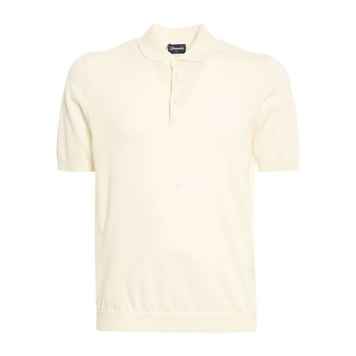 Drumohr, Polo T-shirt Biały, male, 670.60PLN