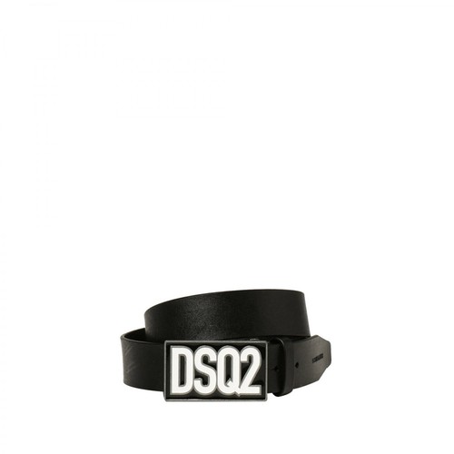 Dsquared2, Logo Detail Belt Czarny, male, 602.00PLN