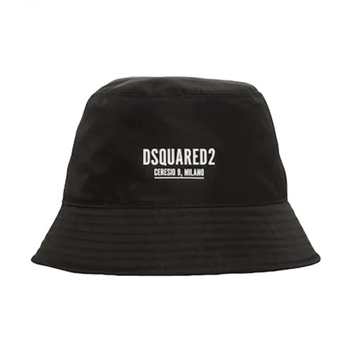 Dsquared2, Logo-Print Bucket Hat Czarny, male, 1004.00PLN