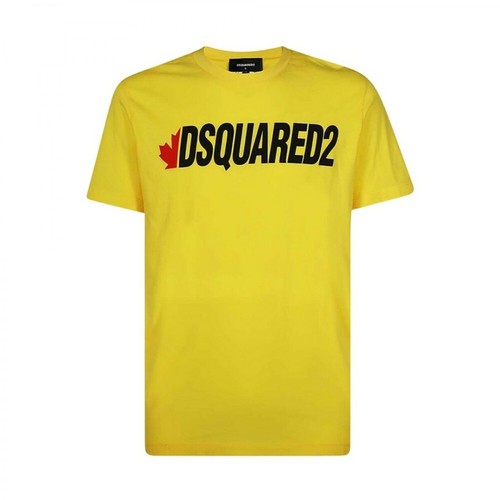 Dsquared2, Logo Print T-Shirt Żółty, female, 570.00PLN